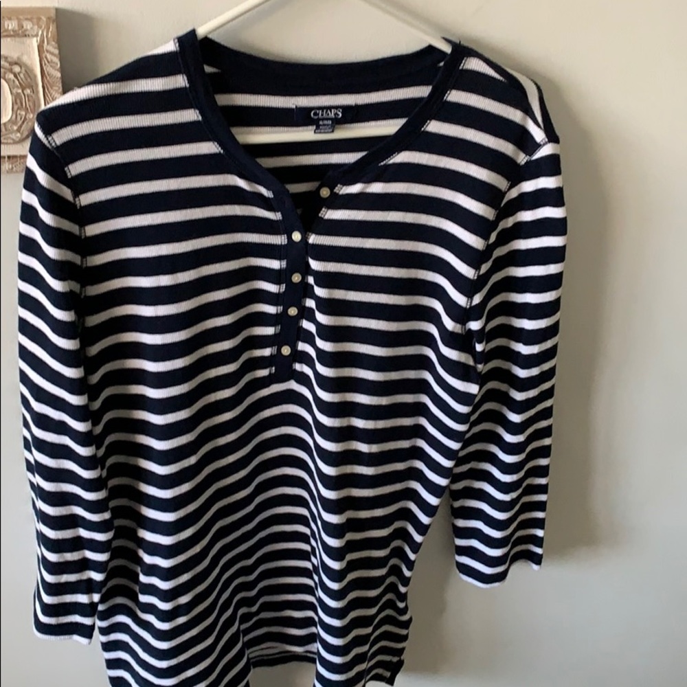 Chaps brand 3/4 sleeve top